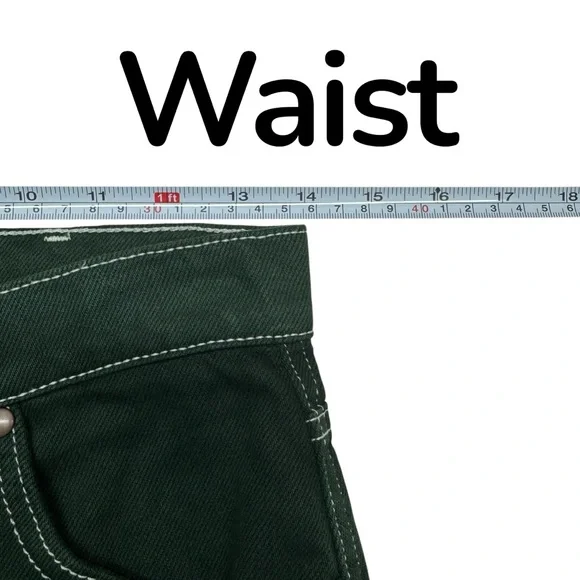 Reformation Cowboy High Rise Straight Jeans Emerald Green Size 26 (meas 28) - Picture 10 of 15